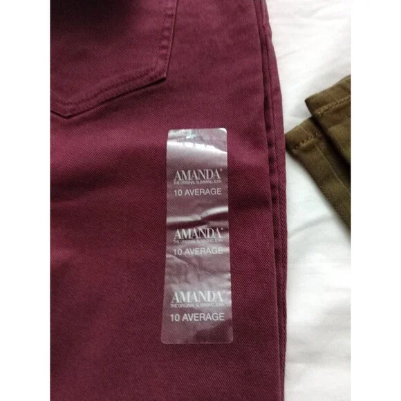 NEW Gloria Vanderbilt Amanda Original Slimming Jeans Size 10 Huckleberry + Olive - Picture 5 of 16